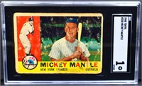 Graded Topps 1960 Mickey Mantle card