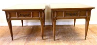 Pair MCM 1 drawer lamp tables, see photos