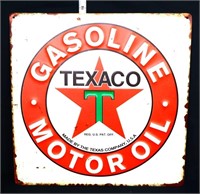 Square metal Texaco Gas sign