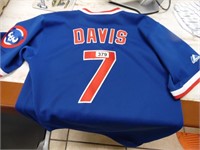 CUBS JERSEY, DAVIS SIZE LARGE