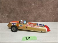 Golden Jet Racer #10 Tin Friction Race Car