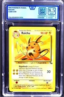 Graded mint 1999 Pokemon Fossil Raichu card