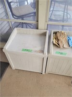 Pair Of Suncast Plastic Storage Cabinets