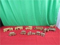 Wooden Toys - Trains, trucks, etc  15 + count