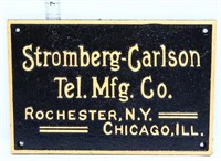 Cast iron Stromberg Carlson plaque