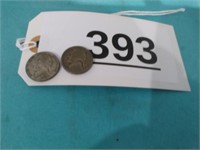 (2) 1943-P Jefferson War Nickels