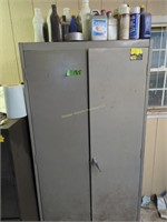 Double Door Metal Storage Cabinet And Contents