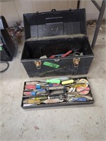 Tool Box And Contents Screwdrivers, Pliers