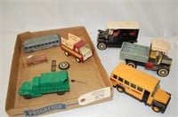 Old Toys  - Buddy L & Misc Greyhound Bus Tin