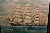 Nova Scotia four masted ship painting