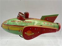 Tin rocket racer toy