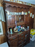 Pine Hutch With Contents As Shown