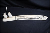 Fabulous ivory carved cribbage board
