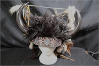 Native Indian Buffalo horn headdress