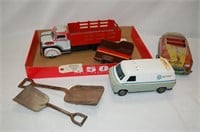 Tin Toys & Trucks & Bank