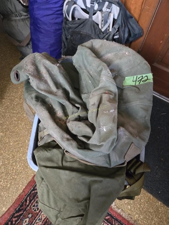 Backpacks, Military Clothing, Duffel Bags, Etc