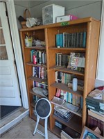 Large Bookcase With Books, Folding Stool Box