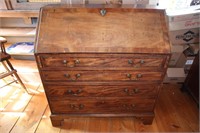 English George III Black Walnut secretary desk