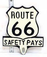 Metal Route 66 tag topper