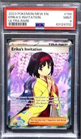 Graded mint 2023 Pokemon Erika's Invitation card
