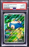 Graded gm mint 2023 Pokemon Snorlax Trainer card