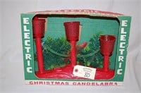 Vintage Christmas Candleabra in Original Box