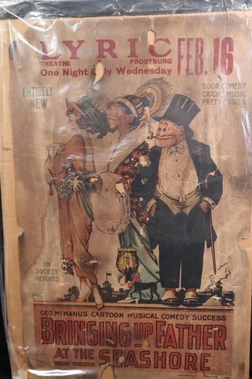 Rare original Bringing up father Broadway poster