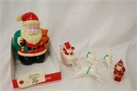 Vintage Plastick Santa Christmas Molds