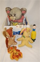 Vintage Childrens Stuffed Toys & Clown