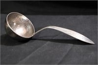 Sterling silver hammered bowl ladle