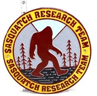 Cast iron round Sasquatch Research plaque
