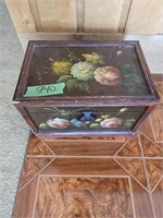 Small Paint Decorated Trunk 15x10 X10