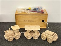 Cute Wooden Toy Train Craft - Poland