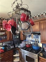 Hanging Pot Rack With Utensils As Shown Buyer To