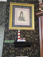 Framed Lighthouse Print Lewes Harbor And