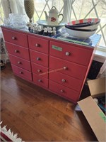12 Drawer Paint Decorated Dresser