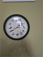 Bird Clock And Labrador Retriever Print By