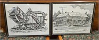 Lot of 2 Framed South Dakota Prints