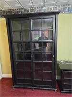 Large Wooden Sliding Door Bookcase 50 X78