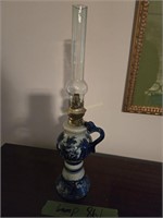 Blue And White Oil Lamp