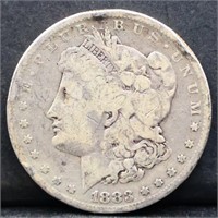 1883S Morgan silver dollar