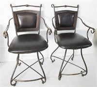 Pair of Bar Stools 23" Seat High 42"T