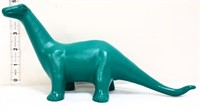 Cast iron green dinosaur bank