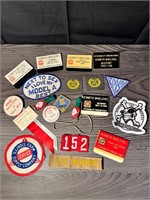 Vintage Patches, Pins, Sticker