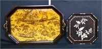 Lot of 2 Asian trays