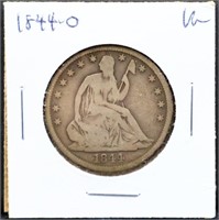 1844O seated liberty half dollar