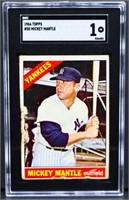 Graded Topps 1966 Mickey Mantle card