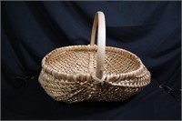 Large Mi`kmaq signed gathering basket