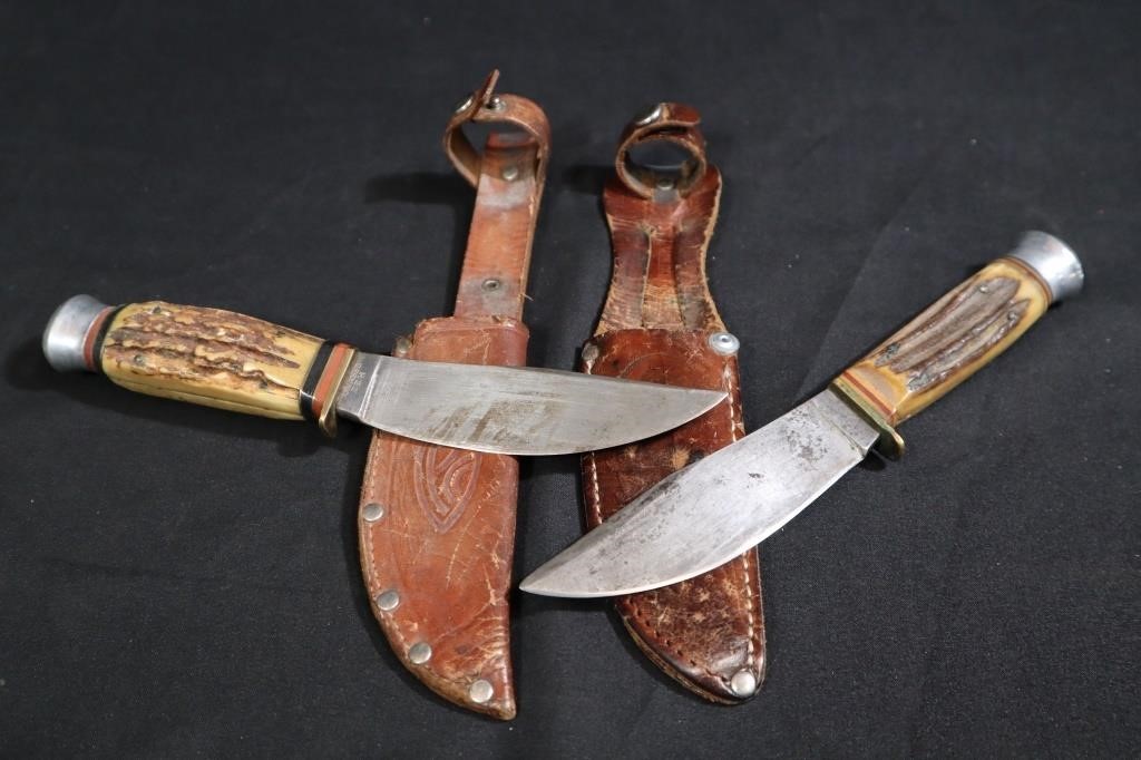 Pair of antique German hunting knives