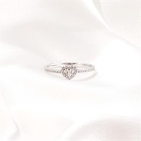.20 Ct Diamond Heart Ring 10 Kt